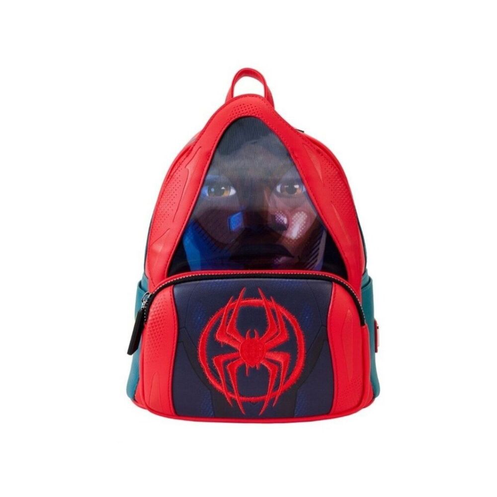 Loungefly Spiderverse Miles Morales Hoody Cosplay Mini Backpack Lenticular NWT